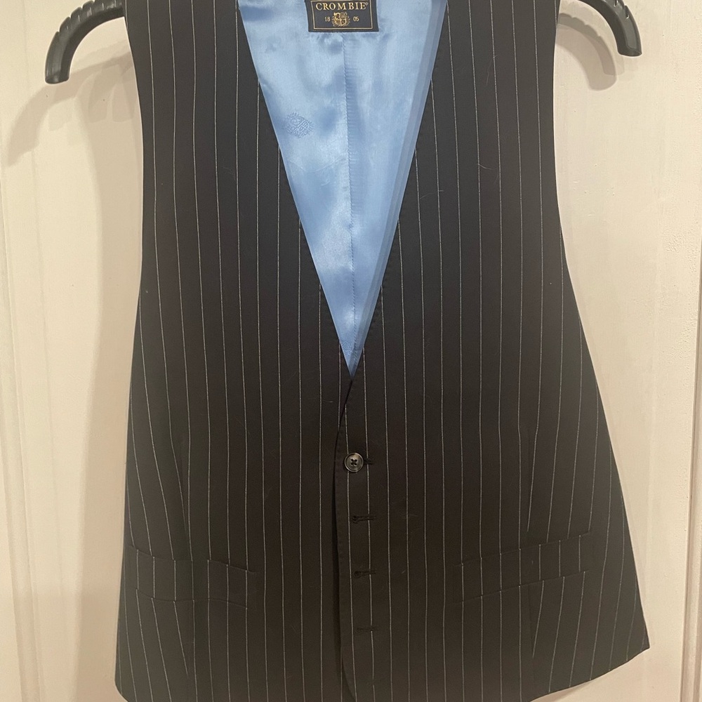 Crombie Blue Pinstripe Men's Blazer medium